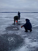 Зимняя рыбалка на Сямозере. Фото П. Пашук, 2015.
