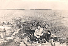 Возвращение с рыбалки. 1970-е.