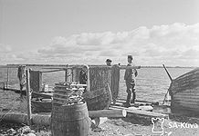 Перед рыбалкой. 1942.